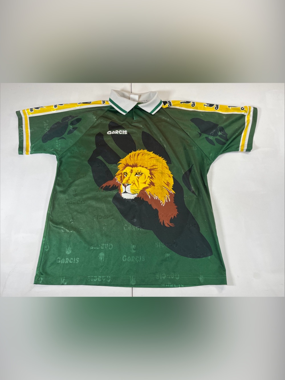 VTG 90s Garcis Club Leon Soccer Jersey Green Lion Futbol Mexico #8 Men’s XL RARE